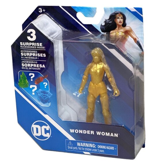 Wonder Woman DC Comics 3" Gold Action Figure With 3 Surprise Accessories - Picture 1 of 3